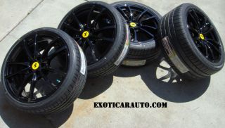 19" Ferrari F430 Scuderia Wheels Rims Tires 360 430 Testarossa Gloss Black