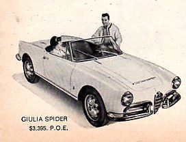 Vintage 1965 Alfa Romeo Giulia Spider Advertisement 8 " x 11 "
