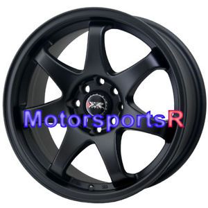 16 16x7 XXR 522 Flat Black Concave Rims Wheels 4x100 95 Honda Civic SI CRX Hatch