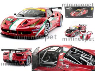 Hot Wheels Elite X5472 Ferrari 458 Italia GT2 24 Hours of LeMans 2011 1 18 51