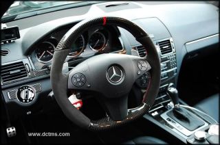 Mercedes AMG W204 C63 Alcantara Carbon Red Ring Steering Wheel 2008 2009 2010