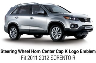 K Logo Steering Wheel Horn Center Cap Fit Kia 2011 2012 Sorento R