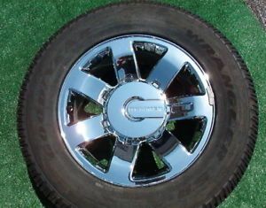2009 Genuine Factory Chrome 20 inch Hummer H2 Wheels Tires Great Price