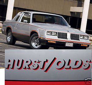 83 84 Hurst Olds Oldsmobile Cutlass Supreme G Body Decal Sticker 442 Black Red