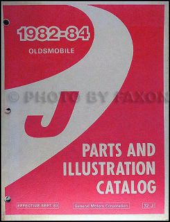 1984 Oldsmobile Firenza Illustrated Parts Book Catalog 84 Olds Original