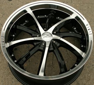 Zinik Luni Z25 20" Black Rims Wheels Ford Fusion 06 Up 20 x 8 5 5H 40