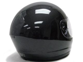 Black Carbon Fiber Full Face Motorcycle Helmet Street s M L XL