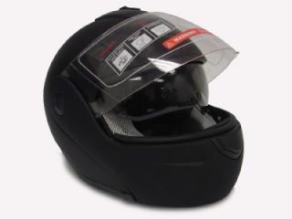 Matte Black Modular Flip Up Dual Visor Motorcycle Helmet Sun Shield s M L XL XXL