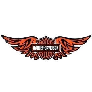 Harley Davidson Straight Wing Orange Decal 3 Sizes to Choose From