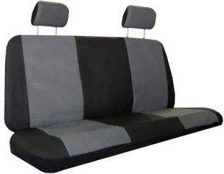 Grey Black Synthetic Leather Racing Bench Car Auto SUV Smtruck Bench Seat Covers