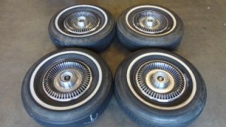 RARE Vintage 15" 1965 Buick Riviera Wheels Rims Hubcaps White Wall Tires