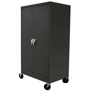 Atlantic Metal Industries Heavy Duty Mobile Storage Cabinet 3 Shelf 66 H x 36 W x 24 D Black