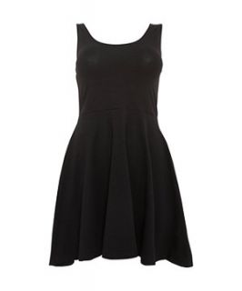Petite Black Sleeveless Skater Dress