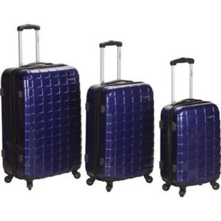 Rockland 3 Piece Celebrity Luggage Set F129 Purple Rockland Three piece Sets