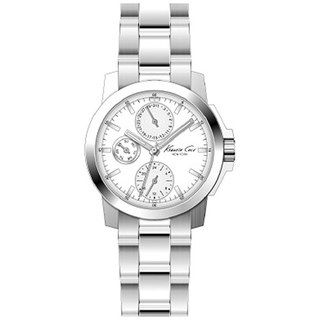 Kenneth Cole Women's Sport Luxury KC4816 Silver Stainless Steel Quartz Watch with White Dial Kenneth Cole Women's Kenneth Cole Watches