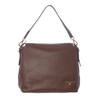 Prada 'Daino' Brown Leather Hobo Bag Prada Designer Handbags
