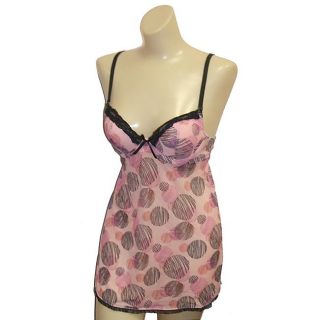 Bed of Roses Women's Sheer Printed Chemise Set Bed of Roses Pajamas & Robes