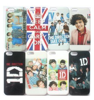 8pcs Apple iPhone 5 One Direction 1D SLIM WHITE Sides Hard Case Cover Skin Mobile Phone Accessory Cell Phones & Accessories