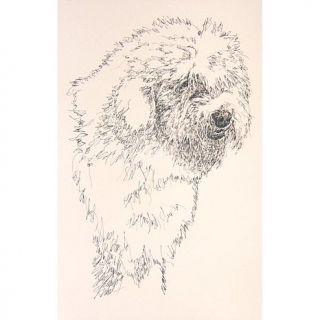 Kline Dog Art English Sheepdog Hand Signed Art Lithograph