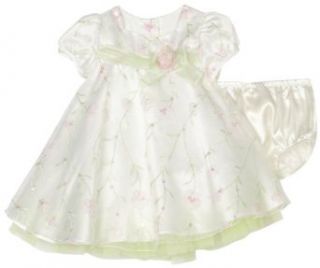Bonnie Baby Embroidered Trapeze Dress With Sequins, Pink, 12 Months Clothing