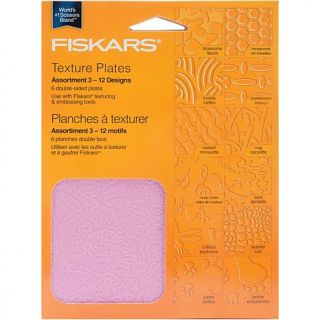 Fiskars Embossing Texture Plates Assortment, Flair   6 Pack