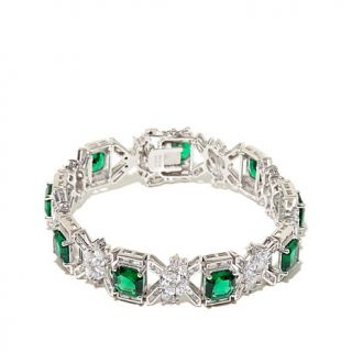 Jean Dousset Absolute™ Asscher Cut Simulated Emerald, Clear Marquise and