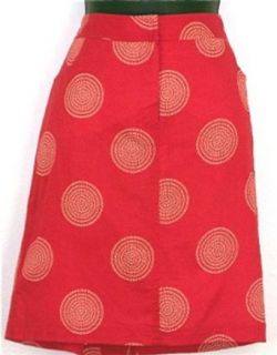 AUGUST SILK Red White Cotton Skirt Size 8 Clothing