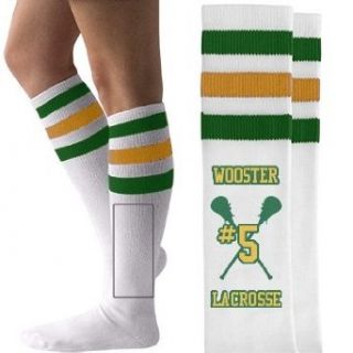 Lacrosse Number American Apparel Striped Knee High Socks Clothing