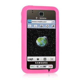 HOT PINK Soft Rubber Silicone Skin Case Cover for Samsung Behold T919 