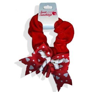 Valentine's Gifts PPVAL144S Red Bow Hearts Hair Tie 