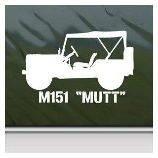 M151 Mutt Vietnam Era Jeep Top Up White Sticker Decal Car Window Wall Macbook Notebook Laptop Sticker Decal