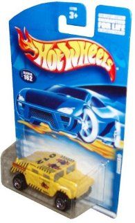 Hot Wheels 2001 Series 164 Scale Die Cast Metal Car # 162   Yellow Camron Rescue Special Unit Sport Utility Vehicle SUV Hummer Toys & Games