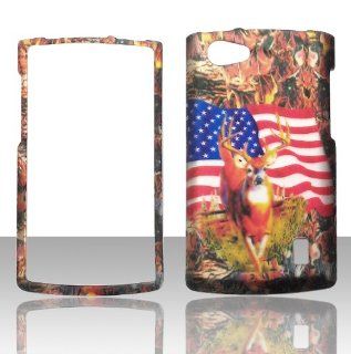 2D Camo USA Flag LG Optimus M+ Plus MS695 (MetroPCS) Case Cover Hard Protector Phone Cover Snap on Case Faceplates Cell Phones & Accessories