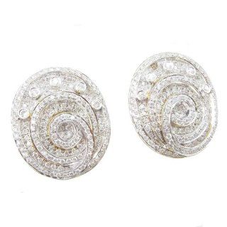Women 14k Yellow Gold 1.83ctw diamond Stud earring 50 LE173Y Size 13.17 ELiIT Jewelry