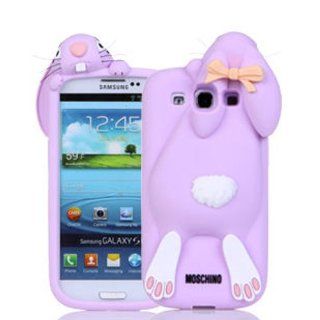 Purple Buck Teeth Rabbit 3D Silicone Lovely Full Body Protect Samsung Galaxy Note 3 Case  179 Cell Phones & Accessories