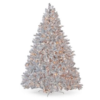 Classic Silver Full Pre lit Christmas Tree   7.5 ft.   Clear   Christmas