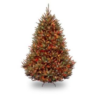 7.5 ft. Natural Fraser Medium Fir Hinged Pre Lit Christmas Tree   Multi Colored   Christmas Trees