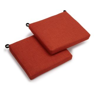 Blazing Needles 19 x 21 Solid Outdoor Seat Cushion   Set of 2   Outdoor Cushions