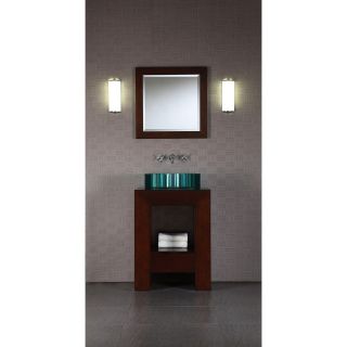 Xylem Essence 24 in. Dark Walnut Single Bathroom Vanity with Stone Top and Optional Vessel Sink and Mirror   Single Sink Bathroom Vanities