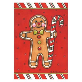 Toland 28 x 40 in. Gingerbread Man House Flag   Flags