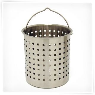 Bayou Classic Steam Boil Stainless Steel Stockpot with Basket   Stockpots & Fryer Baskets