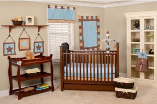 Sky Blue 10 piece Crib Bedding Set   Baby Bedding & Sets