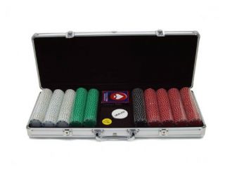 Trademark Poker 11.5g Suited Set Silver with Aluminum Case   500 Chips   Poker Accessories