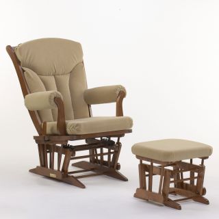 Dutailier Ultramotion Multiposition Sleigh Glider with Optional Ottoman   Harvest/Tan   Indoor Rocking Chairs