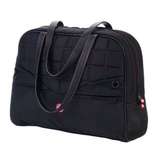 Sumo 15.4 Inch Laptop Purse   Black with Pink Stitching   Computer Laptop Bags