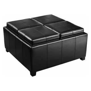 Best Selling Home Decor Dartmouth Four Sectioned Leather Cube Storage Ottoman   Coffee Tables