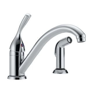 Delta Classic 175 DST Single Handle Kitchen Faucet with Side Spray   Kitchen Faucets