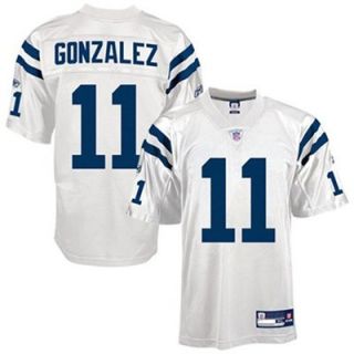 Reebok NFL Equipment Indianapolis Colts #11 Anthony Gonzalez White Replica Football Jersey