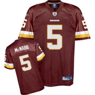 Reebok NFL Equipment Washington Redskins #5 Donovan McNabb Burgundy Replica Football Jersey