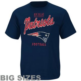 New England Patriots Big Sizes Inside Line III T Shirt   Navy Blue